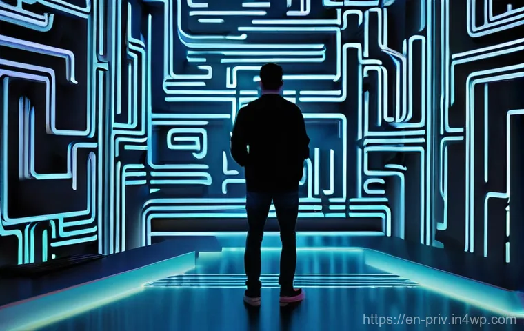 데이터 프라이버시와 소비자 권리 보호 - **Prompt 1: The Digital Echo Chamber**
    "A young adult, dressed in modern casual wear, sits comfo...