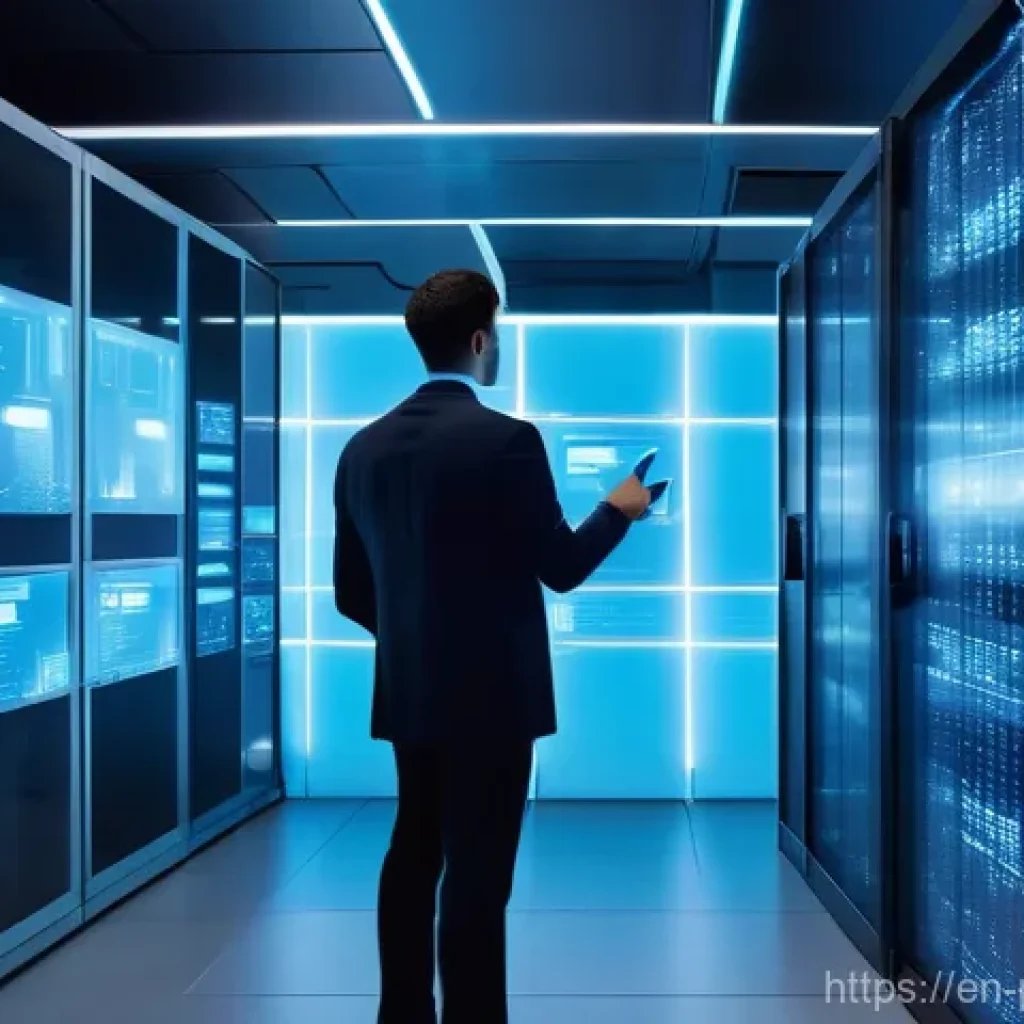 차세대 데이터 프라이버시 기술 전망 - **Homomorphic Encryption in a Secure Cloud Environment**
    A sleek, futuristic data center interio...